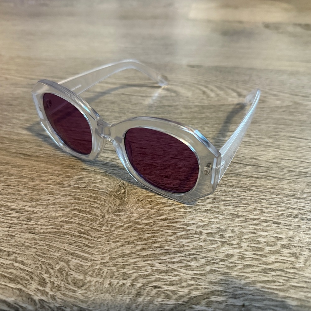 Urban Outfitters Clear Sunglasses with Purple Lenses
